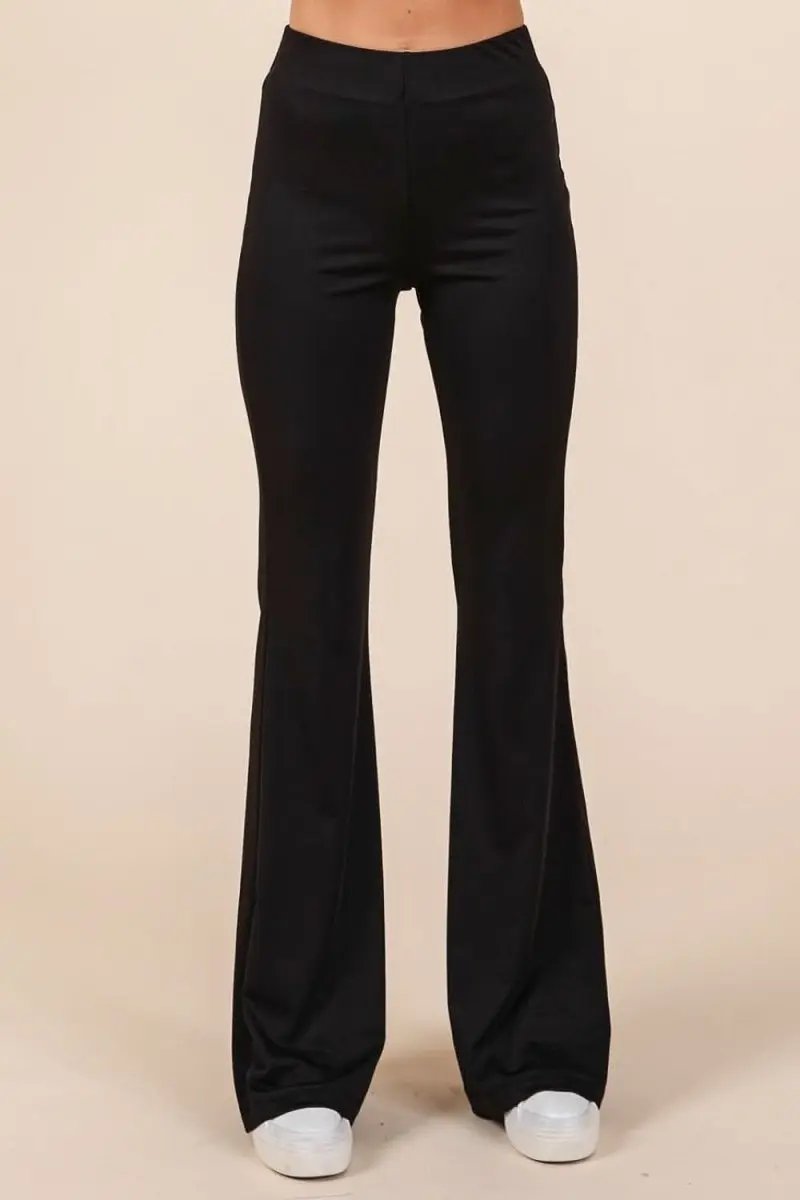Mittoshop Stretchy Soft Elastic Waist Flare Pants - Love Salve